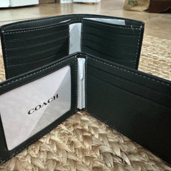 NWT Coach 3-In-1 Wallet Printed Coated Canvas Monogram Amazon Green - Picture 6 of 9